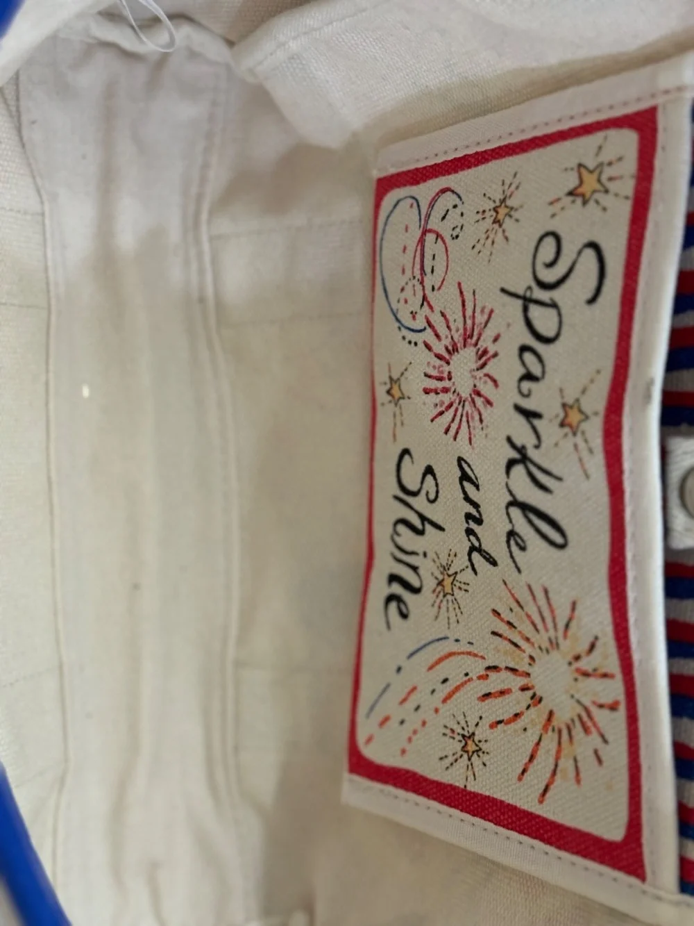 Brighton red white and blue mini tote